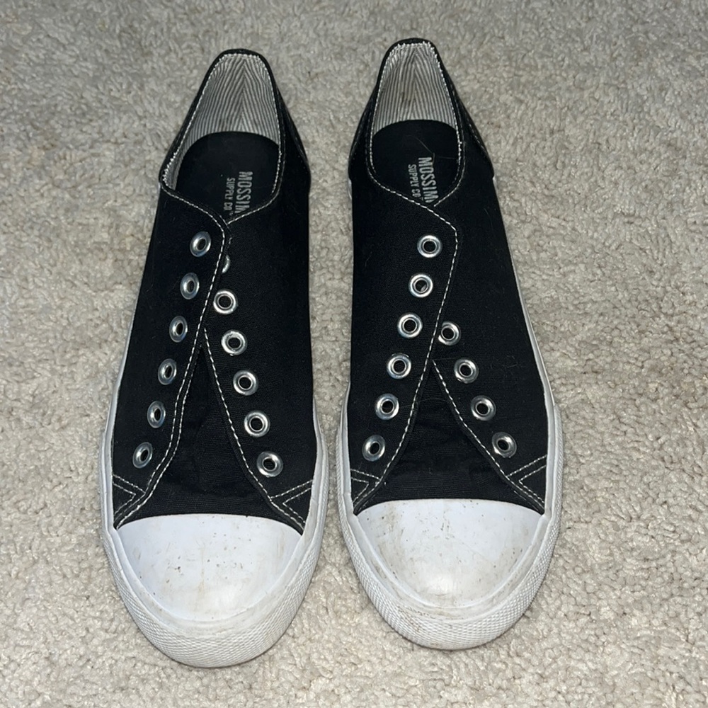 black sneakers